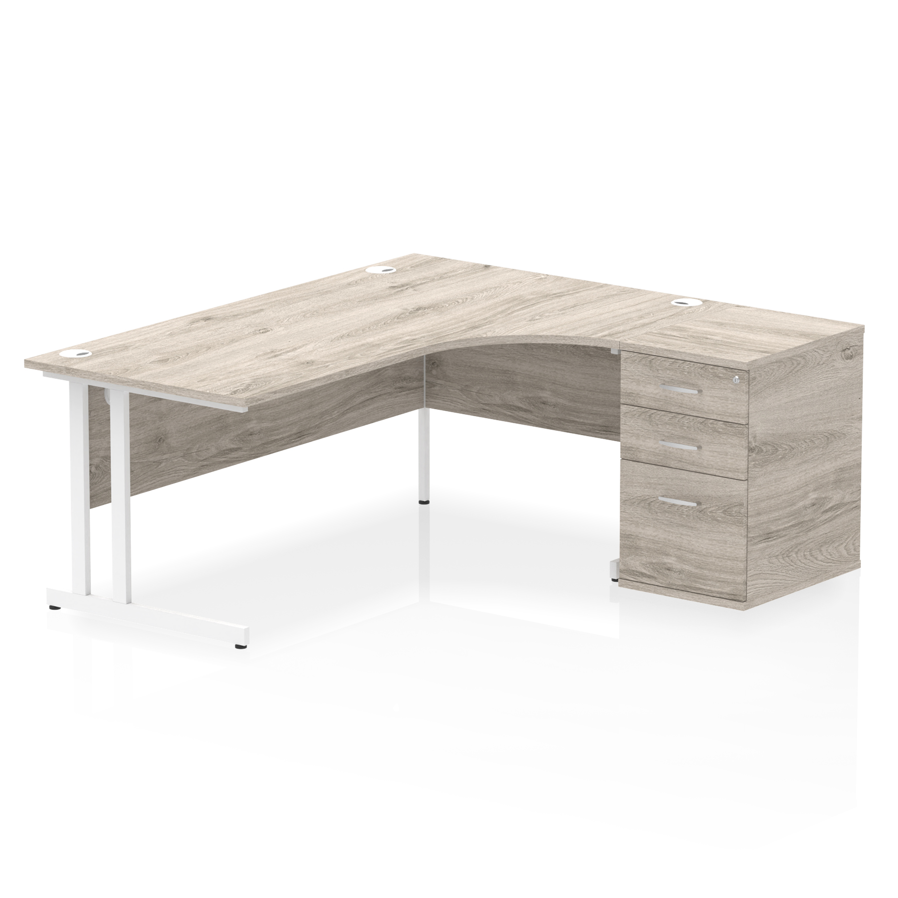 OE - Impulse 1800mm Cantilever Right Crescent Desk Workstation - Image 9
