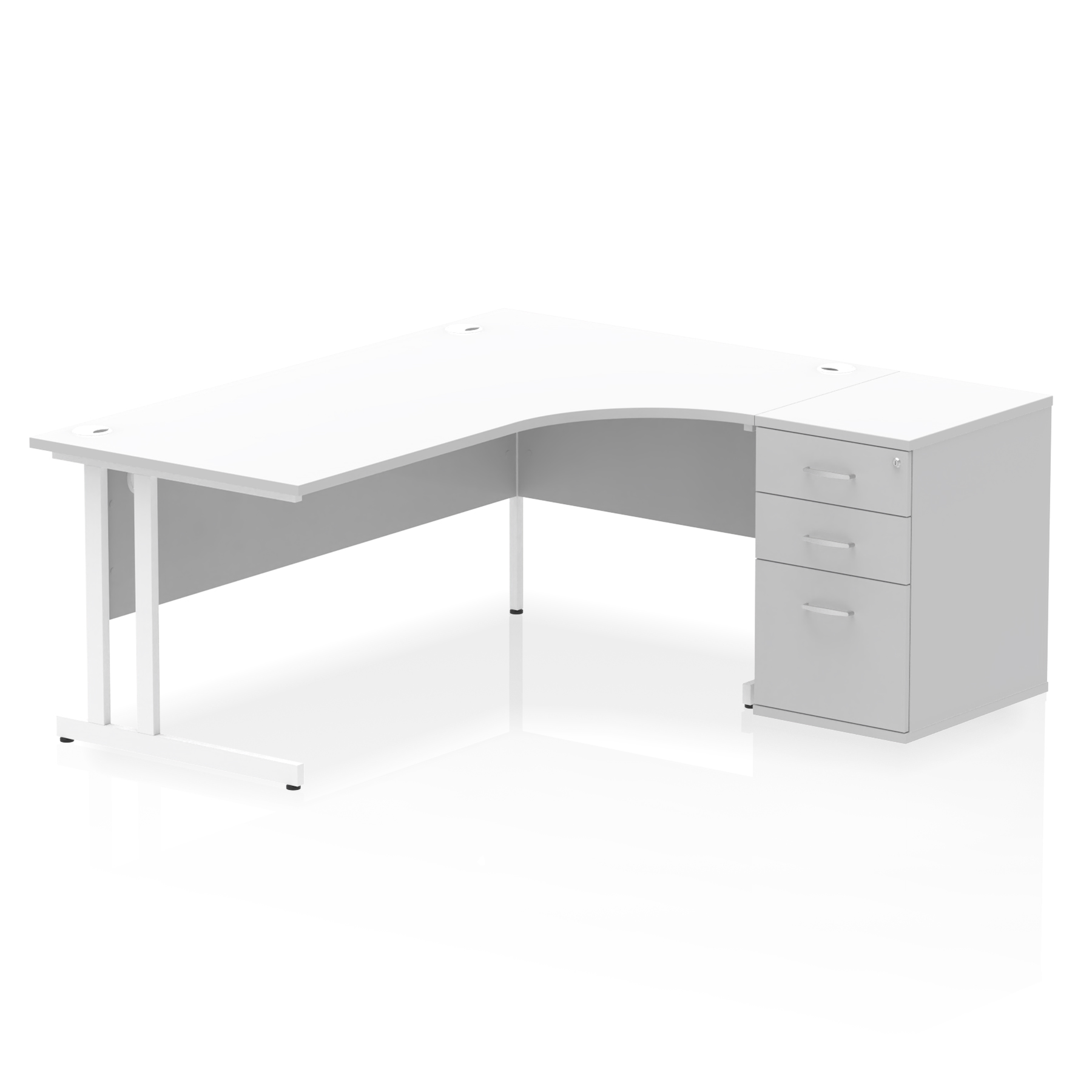OE - Impulse 1800mm Cantilever Right Crescent Desk Workstation - Image 13