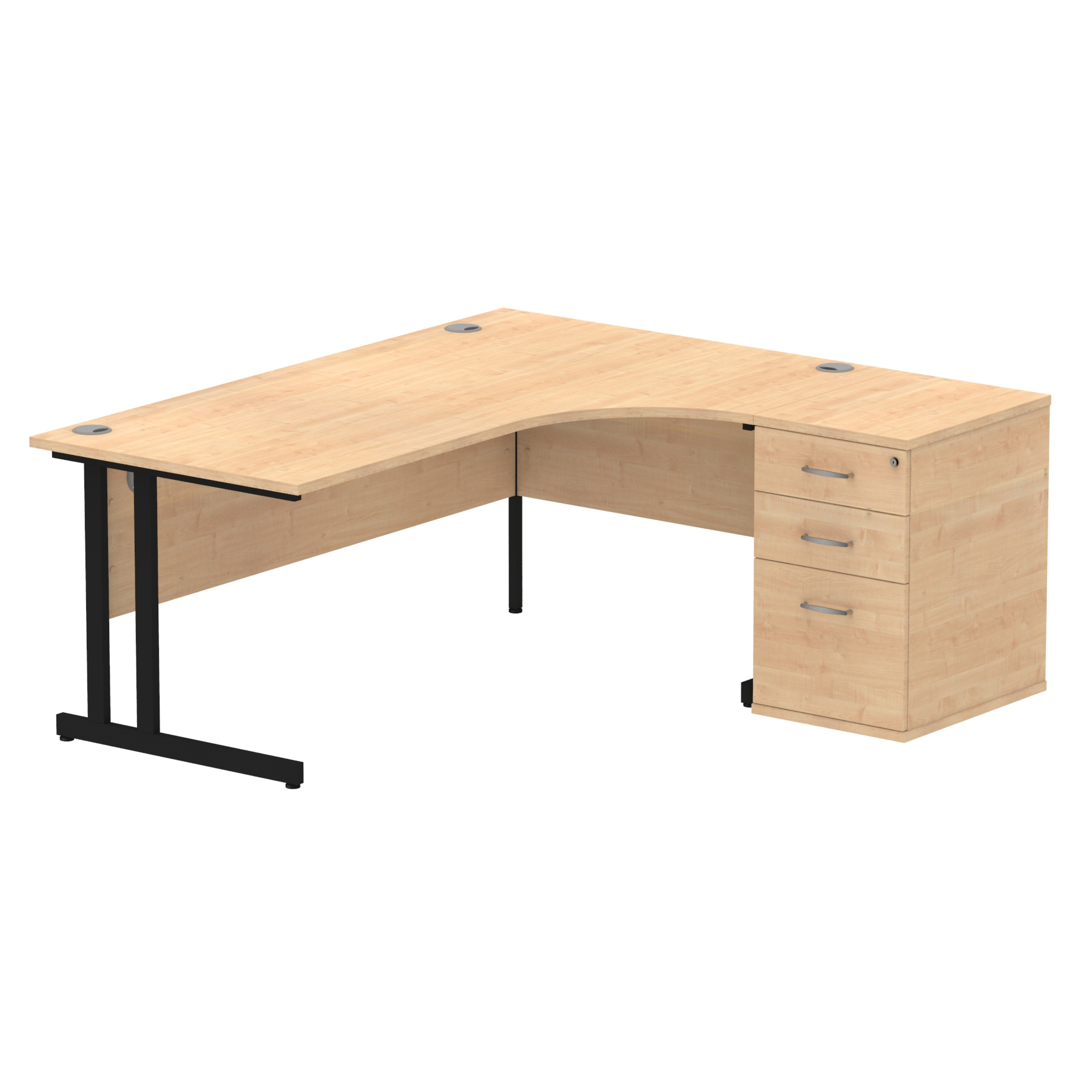 OE - Impulse 1800mm Cantilever Right Crescent Desk Workstation - Image 15