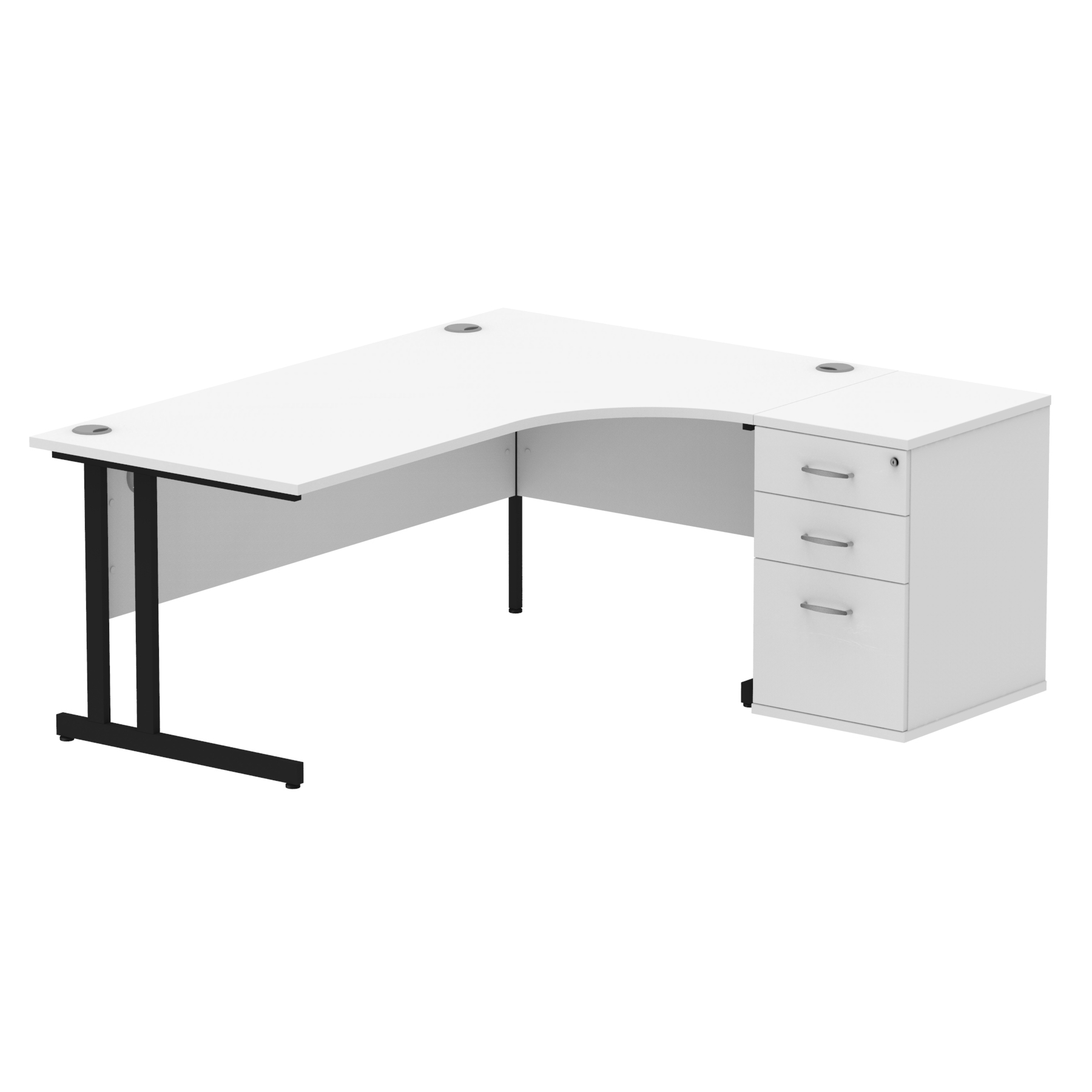 OE - Impulse 1800mm Cantilever Right Crescent Desk Workstation - Image 17