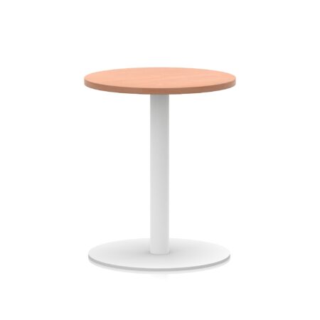 Italia Round Poseur Table White Leg